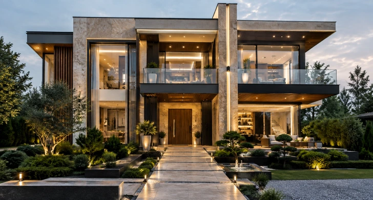 اصول طراحی نمای ویلای دوبلکس